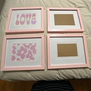 Pink Picture Frames (set of 4)